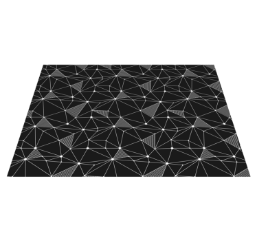 Geometric vinyl rug with striking shapes - TenStickers