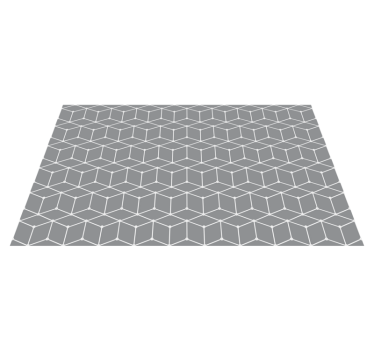 Gray elegant pattern geometric vinyl rug - TenStickers
