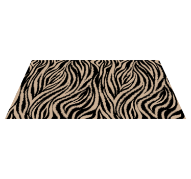 Animal print vinyl rug in zebra striped design - TenStickers