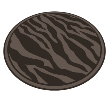 Elegant Zebra Pattern animal print vinyl rug - TenStickers
