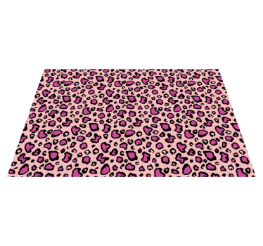 Rose Leopard Dots animal print vinyl rug - TenStickers