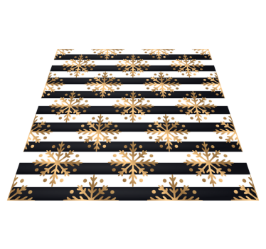 Elegant snowflake pattern Christmas vinyl rug - TenStickers