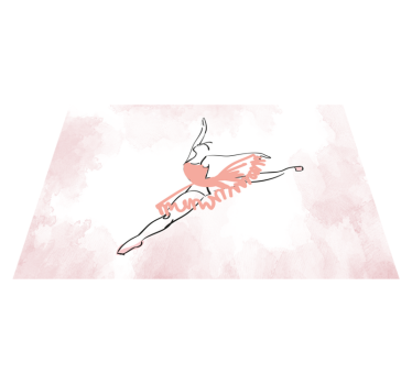 Aquarella dancer outline teen vinyl rug - TenStickers