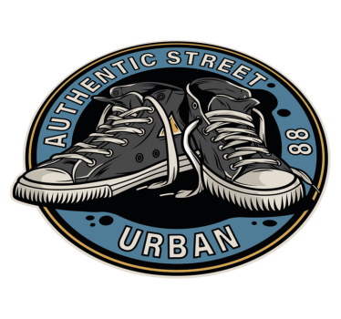 Street style sneakers teen vinyl rug - TenStickers
