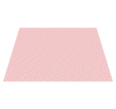 Pink polka dots nursery vinyl rug - TenStickers