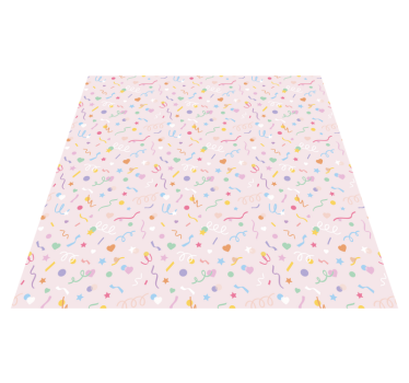 Colorful Party Confetti nursery vinyl rug - TenStickers