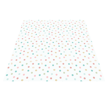 Minimalistic polka dots nursery vinyl rug - TenStickers