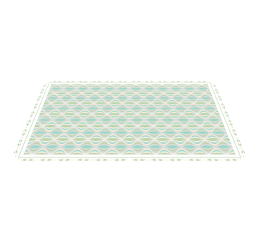 Curvy Motif tile vinyl rug - TenStickers