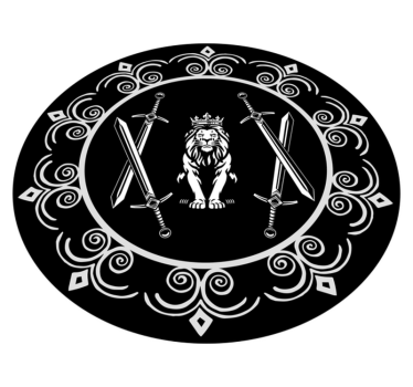 Majestic Lion Emblem circular vinyl rug - TenStickers