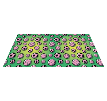 Charming Soccer Balls teen vinyl rug - TenStickers