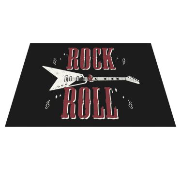 Rock roll electric guitar custom rug - TenStickers