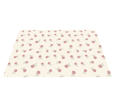 Charming Rose Pattern floral vinyl rug - TenStickers