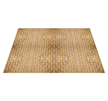 Bamboo woven effect wood effect bathroom vinyl rug - TenStickers