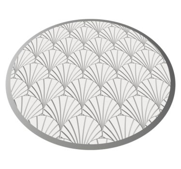 Elegant fan pattern bathroom vinyl rug - TenStickers