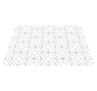 White Pattern geometric vinyl rug - TenStickers