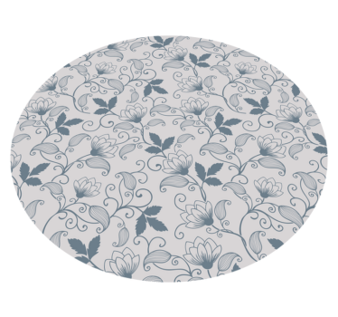 Floral serenity bathroom vinyl rug - TenStickers