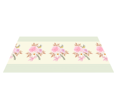 Soft Floral Arrangement bathroom vinyl rug - TenStickers