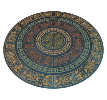 Ancient mandala ethnic vinyl rug - TenStickers