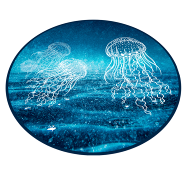 Jellyfish Ocean Scene Floor Mat - TenStickers