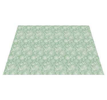 Flower elegance Floral vinyl rug - TenStickers