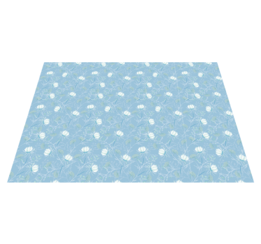 Botanical Leaf Motif floral rug - TenStickers