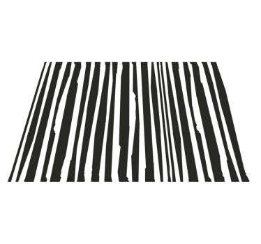 Black and white Stripes vinyl rug - TenStickers