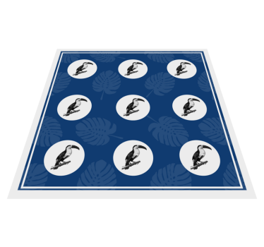 Tropical Toucan Pattern animal vinyl rug - TenStickers