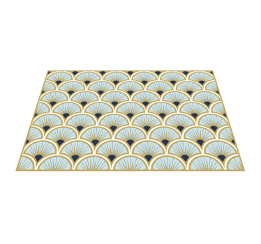 Art deco pattern geometric vinyl rug - TenStickers
