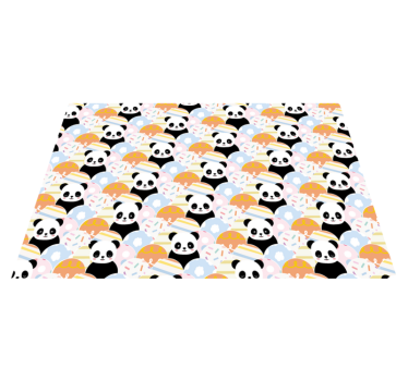 Panda Playground Pattern kids rug - TenStickers
