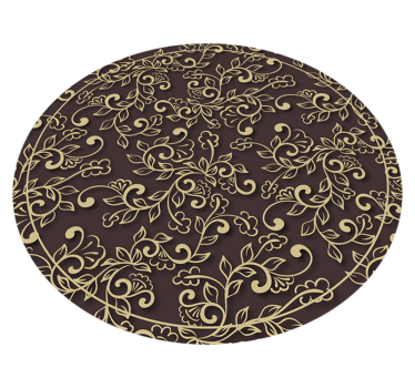 Ornate Swirl Pattern retro rug - TenStickers