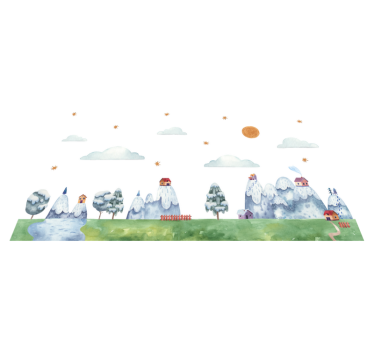 Enchanted Landscape Scene playroom carpet - TenStickers