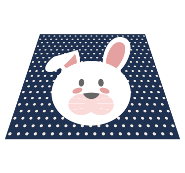 Whimsical Bunny Motif kids rug - TenStickers