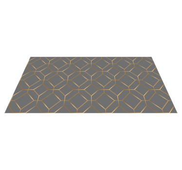 Geometric hexagon overlay vinyl rug - TenStickers