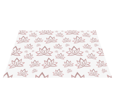 Lotus Symmetry Pattern floral vinyl rug - TenStickers