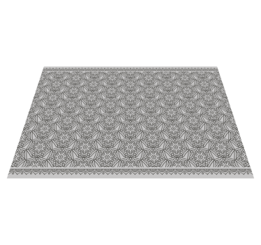 Symmetry mandala flower design vinyl rug - TenStickers
