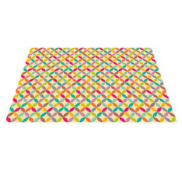 Colourful pattern geometric vinyl rug - TenStickers