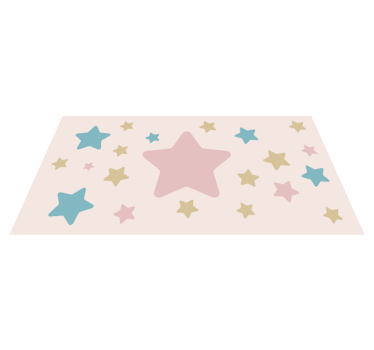 Celestial motif with stars vinyl rug - TenStickers