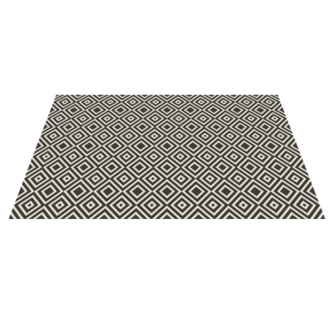 Diamond patterned motif geometric vinyl rug - TenStickers