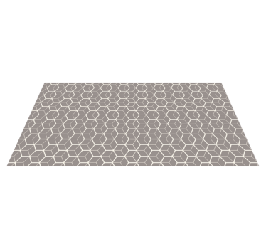 Grey lattice design geometric vinyl rug - TenStickers