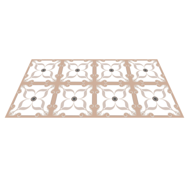 Elegant Symmetry tile vinyl rug - TenStickers