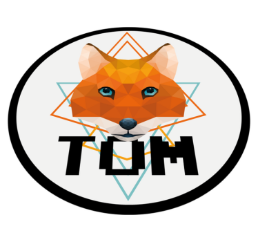 Geometric Fox Circle custom vinyl rug - TenStickers