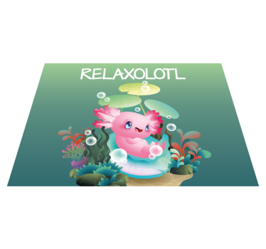 RELAXOLOTL POND kids vinyl rug - TenStickers