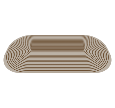 Contour Lines striped vinyl rug - TenStickers