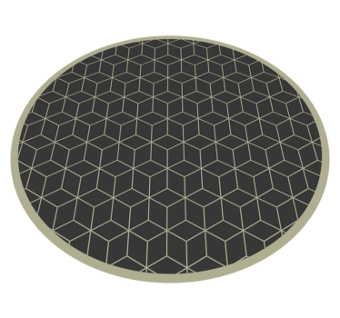 Circular Geometric Patterned Accent Rug - TenStickers