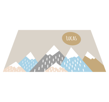 Customizable Mountainscape custom vinyl rug - TenStickers