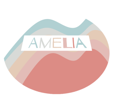 Custom Striped Name Design customised mats - TenStickers