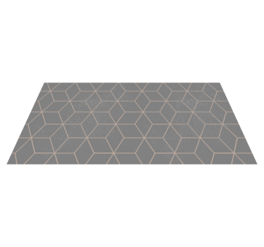 Grey Hexagon Geometric Rug - TenStickers