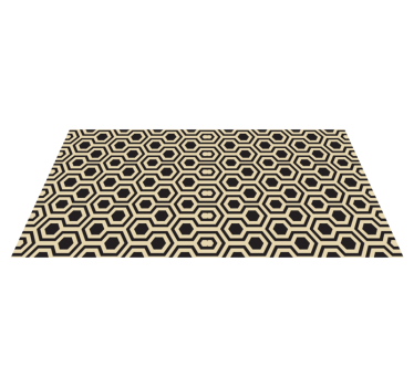 Geometric Hexagonal Pattern Vinyl Rug - TenStickers