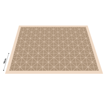 Beige patterned tile geometric carpets - TenStickers