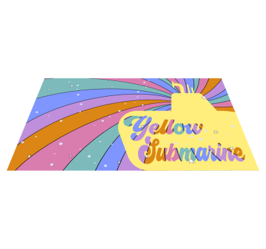 Yellow submarine living room carpet - TenStickers